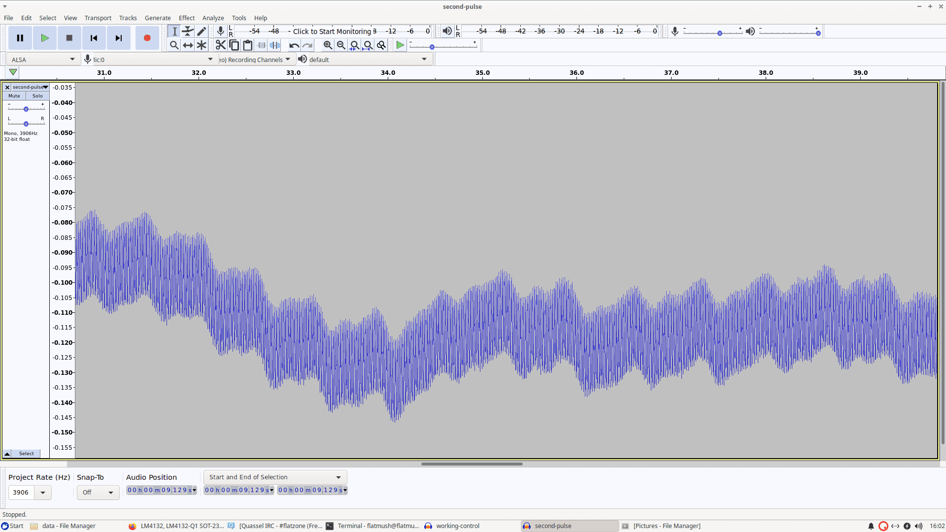 Bloodlight Audacity readings