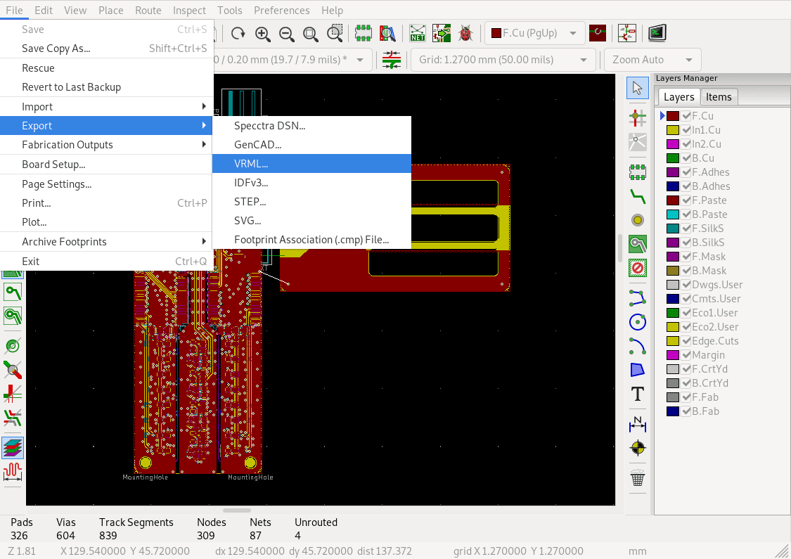 Export VRML