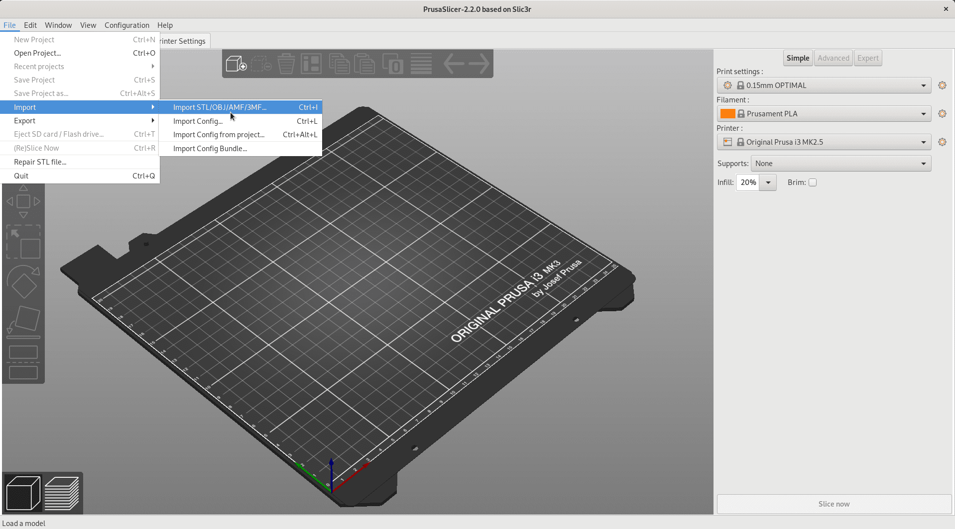 Prusa Import STL