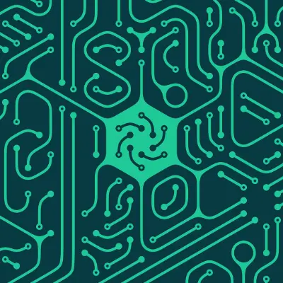 Illustrative, hexagonally wired, circuit board